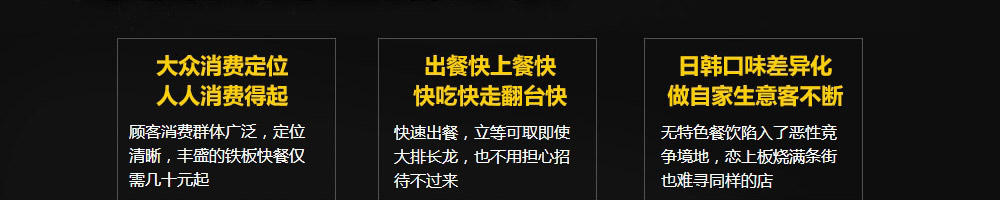 恋上板烧铁板快餐加盟
